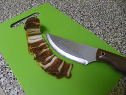 Cutting bacon