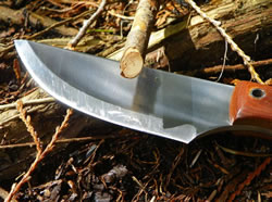 Chopping wood with the Highland Bushcraft Knife
