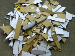 Pile of cut cardboard
