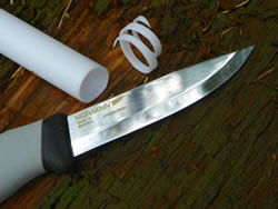 Cut plastic plumbing pipe