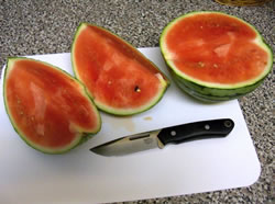 Slice watermelon